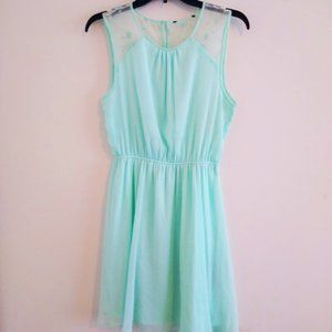 Aqua Lace Cocktail Dress